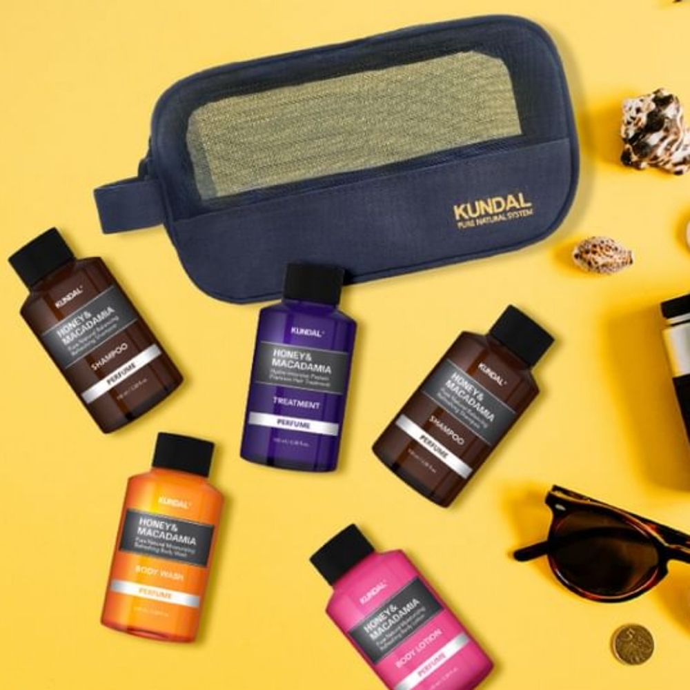 Kundal Travel Kit with Assorted Bottles